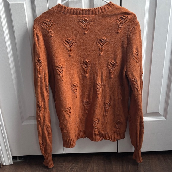 LOFT Women's Rust Textured Sweater - Picture 4 of 4